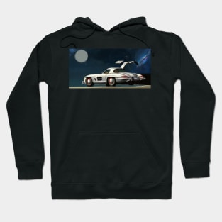 Mercedes Benz 300 SL in space Hoodie